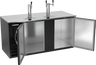 Beverage-Air - 68" Black Triple Tap Kegerator w/ 2 Solid Swing Doors - DD68HC-B