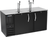 Beverage-Air - 68" Black Triple Tap Kegerator w/ 2 Solid Swing Doors - DD68HC-B