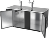 Beverage-Air - 68" Black Triple Tap Kegerator w/ 2 Solid Swing Doors - DD68HC-B