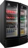 Beverage-Air - 36" Marketeer Black Merchandiser w/ 2 Swing Glass Doors - MT21-1B
