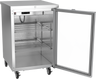 Beverage-Air - 24" Stainless Steel Mobile Food Rated Back Bar w/ 1 Glass Swing Door - BB24HC-1-FG-S