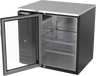 Beverage-Air - 36" Black Food Rated Back Bar w/ 1 Glass Swing Door - BB36HC-FG-B