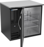 Beverage-Air - 36" Black Food Rated Back Bar w/ 1 Glass Swing Door - BB36HC-FG-B
