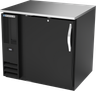 Beverage-Air - 36" Black Food Rated Back Bar w/ 1 Solid Swing Door - BB36HC-F-B