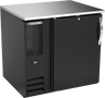 Beverage-Air - 36" Black Food Rated Back Bar w/ 1 Solid Swing Door - BB36HC-F-B