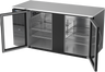 Beverage-Air - 68" Black Back Bar w/ 2 Glass Swing Doors - BB68HC-G-B
