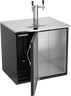 Beverage-Air - 36" Black Double Tap Kegerator - DD36HC-B