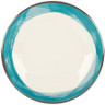 G.E.T - Kanello 7.5" Diamond Ivory Plate W/ Blue Wide Rim (48 Per Case) - WP-7-DI-KNB