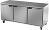 Beverage-Air - 72" Mobile Worktop Refrigerator w/ 3 Solid Swing Doors - WTR72AHC-FLT