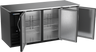 Beverage-Air - 72" Black Back Bar w/ 3 Solid Swing Doors - BB72HC-B