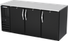 Beverage-Air - 72" Black Back Bar w/ 3 Solid Swing Doors - BB72HC-B