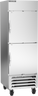 Beverage-Air - 27" Horizon Stainless Steel Reach-In Refrigerator w/ 2 Solid Swing Half Doors - HBR23HC-1-HS
