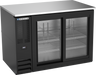 Beverage-Air - 48" Black Food Rated Back Bar w/ 2 Sliding Glass Doors - BB48HC-F-GS-B