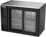 Beverage-Air - 48" Black Food Rated Back Bar w/ 2 Sliding Glass Doors - BB48HC-F-GS-B