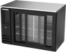 Beverage-Air - 48" Black Food Rated Back Bar w/ 2 Sliding Glass Doors - BB48HC-F-GS-B