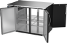 Beverage-Air - 48" Black Food Rated Pass-Thru Back Bar Refrigerator w/ 4 Solid Swing Doors - BB48HC-F-PT-B