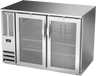 Beverage-Air - 48" Stainless Steel Food Rated Back Bar Refrigerator w/ 2 Glass Swing Doors - BB48HC-FG-S