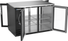 Beverage-Air - 48" Black Food Rated Pass-Thru Back Bar Refrigerator w/ 4 Glass Swing Doors - BB48HC-FG-PT-B