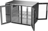 Beverage-Air - 48" Black Food Rated Pass-Thru Back Bar Refrigerator w/ 4 Glass Swing Doors - BB48HC-FG-PT-B