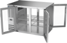 Beverage-Air - 48" Stainless Steel Food Rated Pass-Thru Back Bar Refrigerator w/ 4 Glass Swing Doors - BB48HC-FG-PT-S