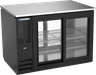 Beverage-Air - 48" Black Pass-Thru Back Bar Refrigerator w/ 4 Sliding Glass Doors - BB48HC-GS-PT-B