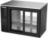 Beverage-Air - 48" Black Pass-Thru Back Bar Refrigerator w/ 4 Sliding Glass Doors - BB48HC-GS-PT-B