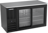 Beverage-Air - 58" Black Food Rated Back Bar Refrigerator w/ 2 Sliding Glass Doors - BB58HC-F-GS-B