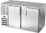 Beverage-Air - 58" Stainless Steel Food Rated Back Bar Refrigerator w/ 2 Solid Swing Doors - BB58HC-F-S