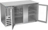 Beverage-Air - 58" Stainless Steel Food Rated Back Bar Refrigerator w/ 2 Swing Glass Doors - BB58HC-FG-S