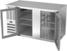Beverage-Air - 58" Stainless Steel Food Rated Back Bar Refrigerator w/ 2 Swing Glass Doors - BB58HC-FG-S