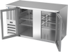 Beverage-Air - 58" Stainless Steel Back Bar Refrigerator w/ 2 Glass Swing Doors - BB58HC-G-S