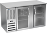 Beverage-Air - 58" Stainless Steel Back Bar Refrigerator w/ 2 Glass Swing Doors - BB58HC-G-S