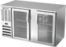 Beverage-Air - 58" Stainless Steel Back Bar Refrigerator w/ 2 Glass Swing Doors - BB58HC-G-S