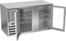 Beverage-Air - 58" Stainless Steel Back Bar Refrigerator w/ 2 Glass Swing Doors - BB58HC-G-S
