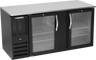 Beverage-Air - 68" Black Food Rated Back Bar Refrigerator w/ 2 Swing Glass Doors - BB68HC-FG-B