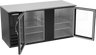 Beverage-Air - 68" Black Food Rated Back Bar Refrigerator w/ 2 Swing Glass Doors - BB68HC-FG-B