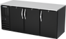 Beverage-Air - 72" Black Food Rated Back Bar Refrigerator w/ 3 Solid Swing Doors - BB72HC-F-B