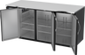 Beverage-Air - 72" Black Food Rated Back Bar Refrigerator w/ 3 Solid Swing Doors - BB72HC-F-B