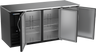 Beverage-Air - 72" Black Food Rated Back Bar Refrigerator w/ 3 Solid Swing Doors - BB72HC-F-B