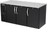 Beverage-Air - 72" Black Food Rated Pass-Thru Back Bar Refrigerator w/ 6 Solid Swing Doors - BB72HC-F-PT-B