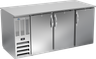 Beverage-Air - 72" Stainless Steel Food Rated Pass-Thru Back Bar Refrigerator w/ 6 Solid Swing Doors - BB72HC-F-PT-S