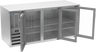 Beverage-Air - 72" Stainless Steel Food Rated Back Bar Refrigerator w/ 3 Swing Glass Doors - BB72HC-FG-S