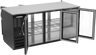 Beverage-Air - 72" Black Food Rated Pass-Thru Back Bar Refrigerator w/ 6 Glass Swing Doors - BB72HC-FG-PT-B