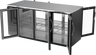Beverage-Air - 72" Black Food Rated Pass-Thru Back Bar Refrigerator w/ 6 Glass Swing Doors - BB72HC-FG-PT-B