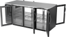 Beverage-Air - 72" Black Pass-Thru Back Bar Refrigerator w/ 6 Glass Swing Doors - BB72HC-G-PT-B