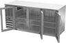 Beverage-Air - 72" Stainless Steel Back Bar w/ 3 Glass Swing Doors - BB72HC-G-S