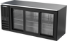Beverage-Air - 72" Black Back Bar Refrigerator w/ 3 Sliding Glass Doors - BB72HC-GS-B