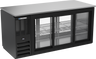 Beverage-Air - 72" Black Pass-Thru Back Bar Refrigerator w/ 6 Sliding Glass Doors - BB72HC-GS-PT-B