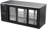 Beverage-Air - 72" Black Pass-Thru Back Bar Refrigerator w/ 6 Sliding Glass Doors - BB72HC-GS-PT-B