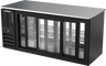 Beverage-Air - 72" Black Pass-Thru Back Bar Refrigerator w/ 6 Sliding Glass Doors - BB72HC-GS-PT-B